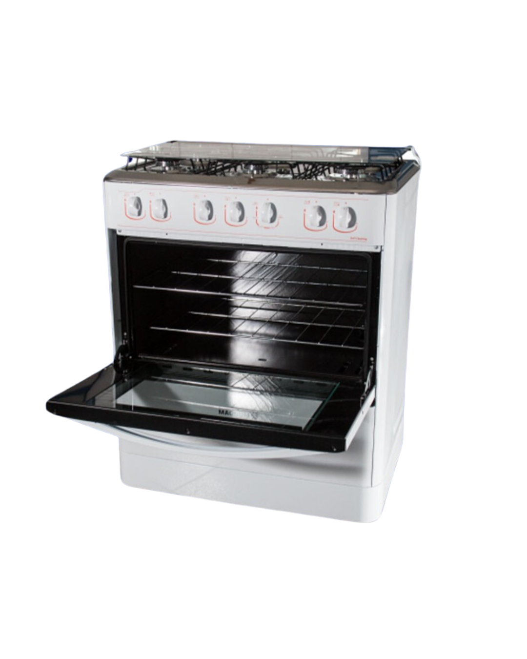 MAGNUM 30 INCH 6 BURNER FREE STANDING GAS RANGE WHITE