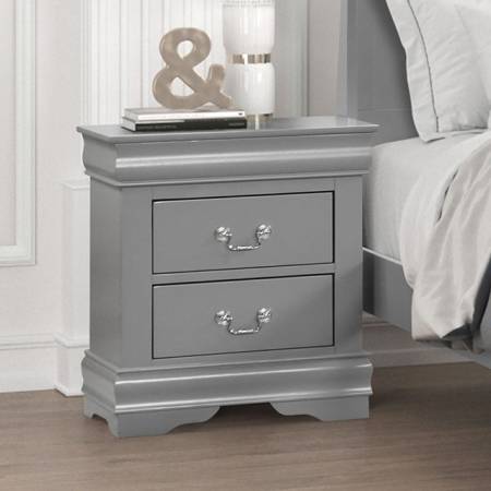 NIGHT STAND GREY LOUIS PHILIPPE III