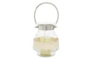 GLS RATTAN LANTERN 6"W, 8"H 67176