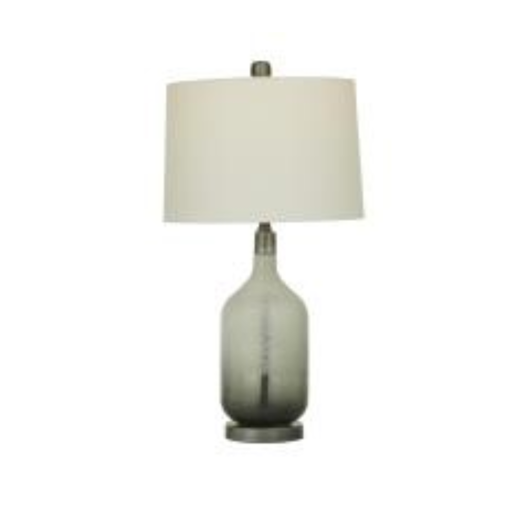 GLS FBRC TABLE LAMP W/LED BULB 15"W, 28"H 70115