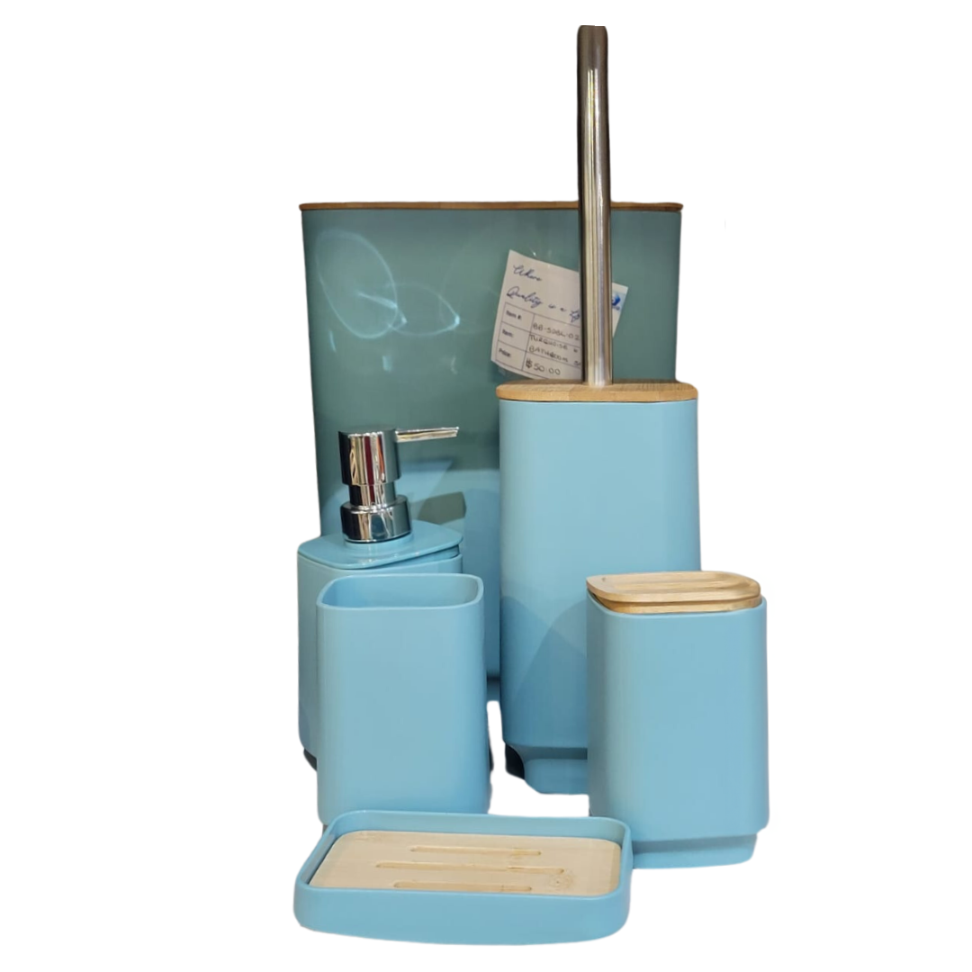 TURQUOISE 6PCS BATHROOM SET