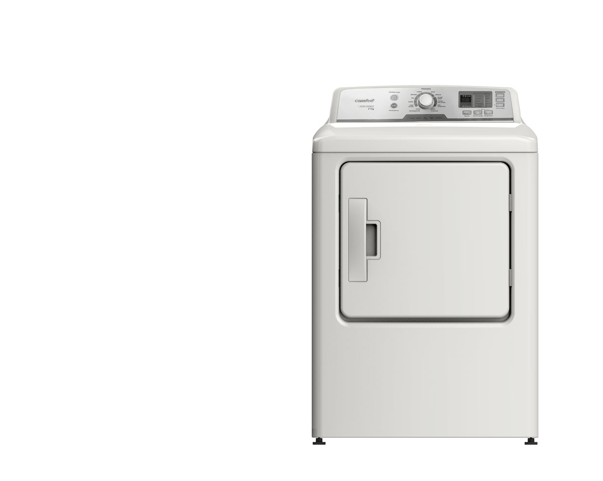 COMFEE 21 KG WHITE GAS TOP LOAD COMPATIBLE DRYER 7 CYCLES