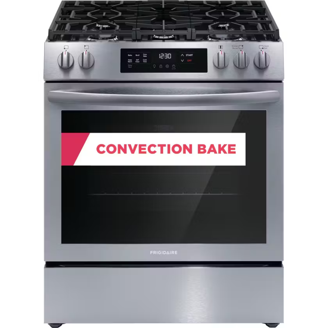 FRIGIDAIRE 30" FRONT CONTROL GAS RANGE WITH CONVECTION BAKE