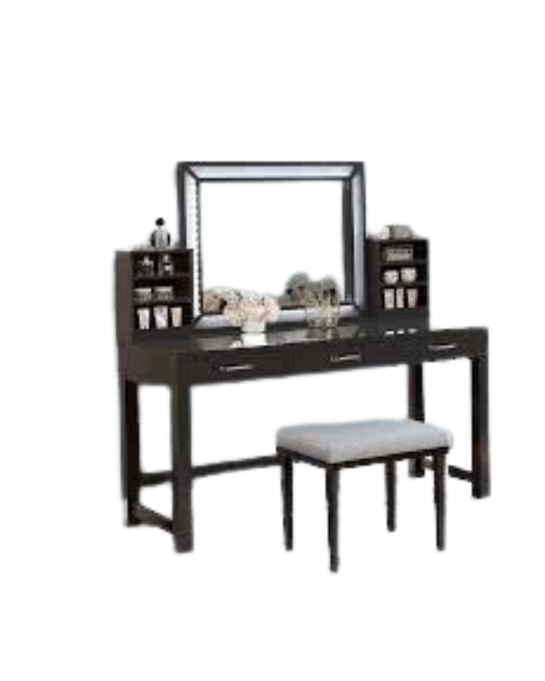 FURNITURE OF AMERICA STEPHANIE VANITY SET DARK GREY F004-S0213-02-021-001