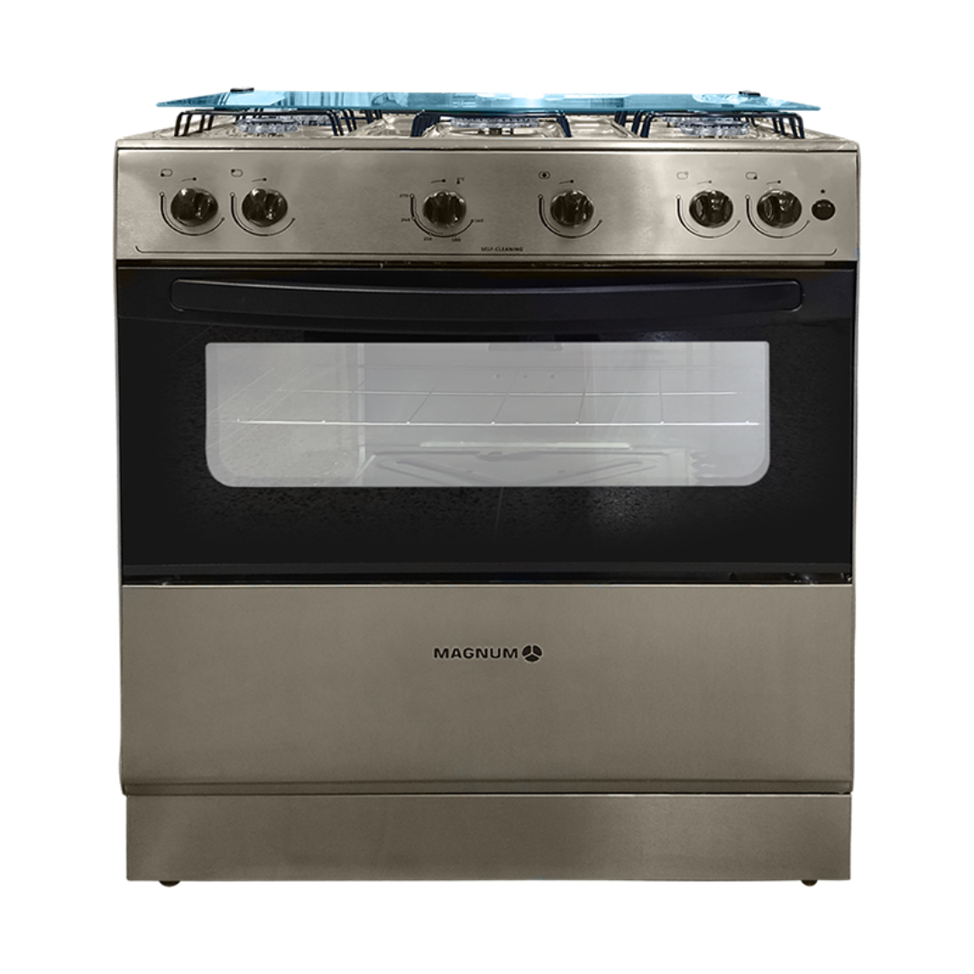 MAGNUM 30 INCH STAINLESS STEEL FREE STANDING GAS RANGE 5 BURNERS ELECTRONIC IGNITION SELF CLEANING OVEN