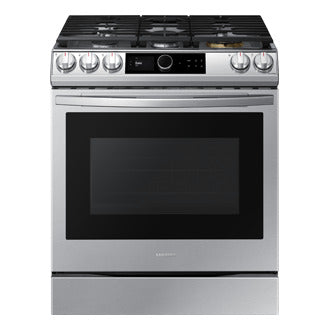 SAMSUNG 30 INCH SLIDE IN GAS RANGE 5 BURNERS STAINLESS STEEL NX60T8115SS/AP