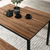 3 PC DINING SET TRIPOLI WALNUT/BLACK (24-P422)