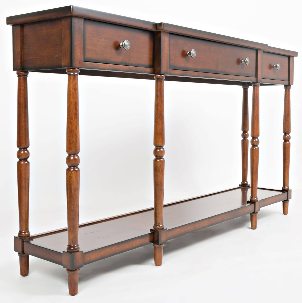 STATELY HOME 60 INCH BREAKFRONT CONSOLE - ANTIQUE MAHOGANY J001-S0055-06-017-002