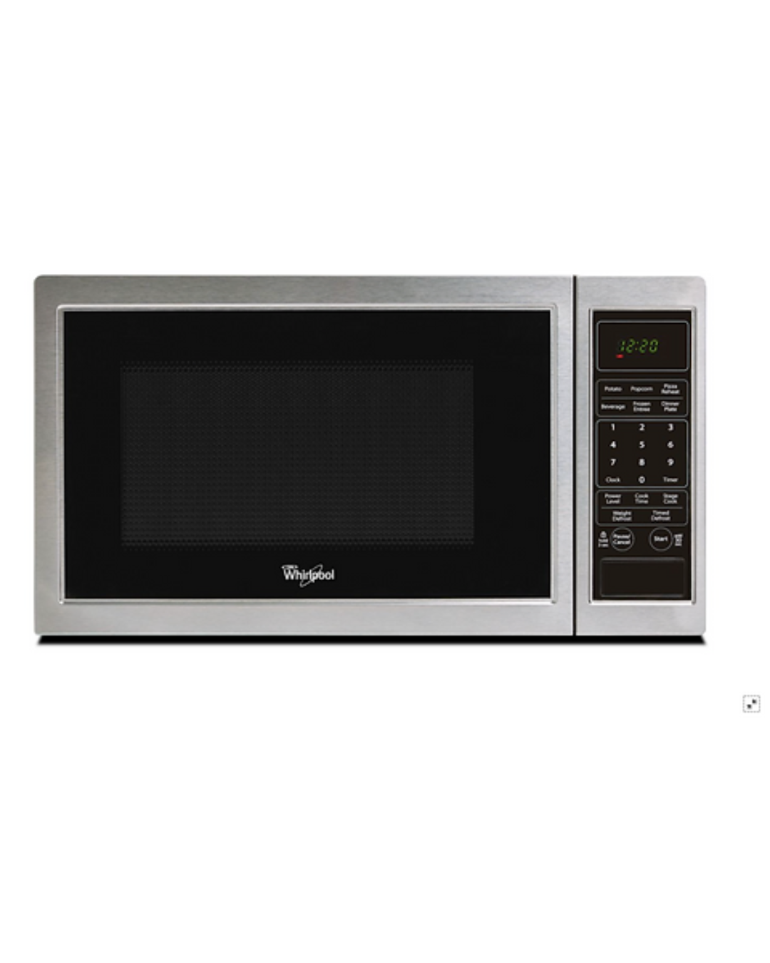 WHIRLPOOL 0.9 CFT BLACK COUNTER TOP MICROWAVE 10 POWER LEVELS