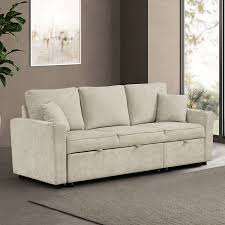 SLEEPER SOFA SECTIONAL W/CUPHOLDER BEIGE KENDAL